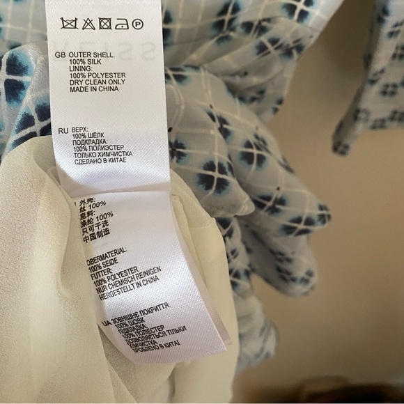 Reiss Giselle Watercolor Check Printed Frill Layered Mini Dress - Picture 9 of 11